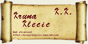 Kruna Klecić vizit kartica